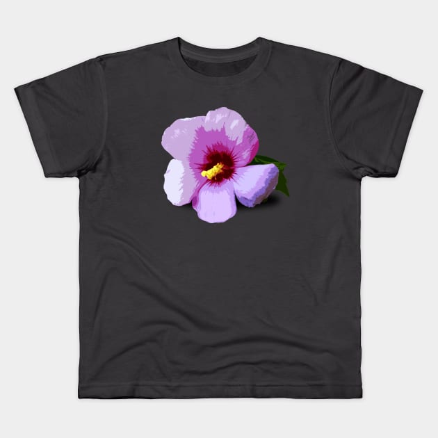 Big Pink Flower Kids T-Shirt by robotface